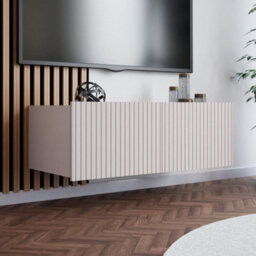 Arte Warm Sophistication With The Kolder Tv Cabinet 1000mm X 340mm X 410mm In Elegant Cashmere - thumbnail 2