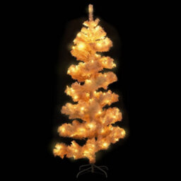 Berkfield Swirl Christmas Tree With Stand And Leds White 150 Cm Pvc - thumbnail 3