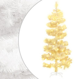 Berkfield Swirl Christmas Tree With Stand And Leds White 150 Cm Pvc - thumbnail 1
