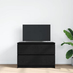 Berkfield Tv Cabinet Black 80X35X54 Cm Engineered Wood - thumbnail 3