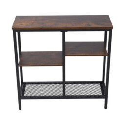 Narrow Industrial Console Sofa Table 4-Tier Entryway Hallway Storage Shelf Rack - thumbnail 6