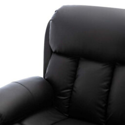 More4Homes Chester Manual Recliner Bonded Leather 1+2+3 Seater Sofa Set (Black) - thumbnail 9