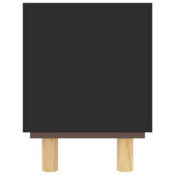 Vidaxl Tv Cabinet Black 80X30X40 Cm Solid Wood Pine And Natural Rattan - thumbnail 5