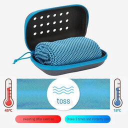 2 Pack Cooling Towels, Quick Dry Microfiber Neck Cool Towels For Heat Relief, Sports Sweat Towels Portable Storage Blue 80X30Cm - thumbnail 5