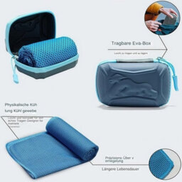 2 Pack Cooling Towels, Quick Dry Microfiber Neck Cool Towels For Heat Relief, Sports Sweat Towels Portable Storage Blue 80X30Cm - thumbnail 7
