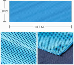 2 Pack Cooling Towels, Quick Dry Microfiber Neck Cool Towels For Heat Relief, Sports Sweat Towels Portable Storage Blue 80X30Cm - thumbnail 8
