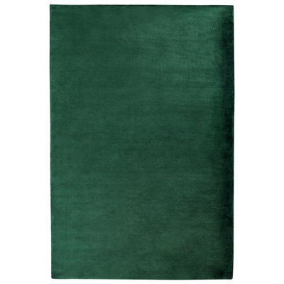 Beliani Rug Gesi Ii Dark Green 200 X 300 Cm Viscose - image 1