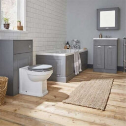 Clifton Bathroom Mirror Cabinet 800mm Wide - Matt Grey - (Aberdeen) - thumbnail 2