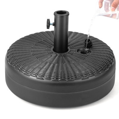 Costway Patio Water/sand Filled Parasol Stand Umbrella Base Holder Fit 38 & 48 mm Pole - image 1