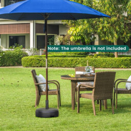 Costway Patio Water/sand Filled Parasol Stand Umbrella Base Holder Fit 38 & 48 mm Pole - thumbnail 4