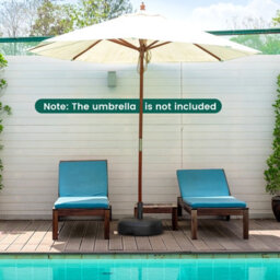Costway Patio Water/sand Filled Parasol Stand Umbrella Base Holder Fit 38 & 48 mm Pole - thumbnail 3