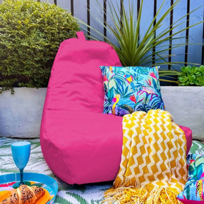 rucomfy Beanbags Rucomfy Indoor Or Outdoor Adults Water Resistant Pink Beanbag Chair - image 1