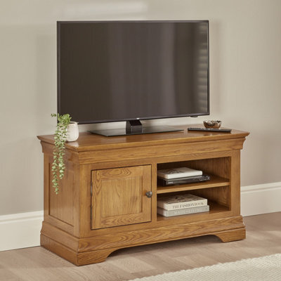 The Furniture Market French Louis Oak Small Tv Unit Up To 48 Tv Size - image 1