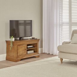The Furniture Market French Louis Oak Small Tv Unit Up To 48 Tv Size - thumbnail 3