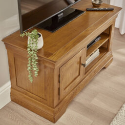 The Furniture Market French Louis Oak Small Tv Unit Up To 48 Tv Size - thumbnail 4