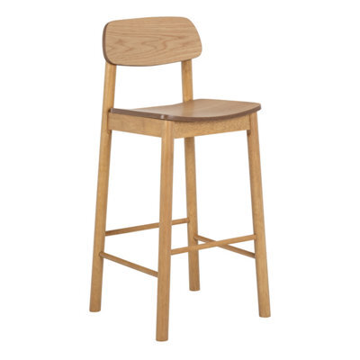 Furniture To Go Barlow Bar Stool In Matt Oak Set Of 2 - image 1