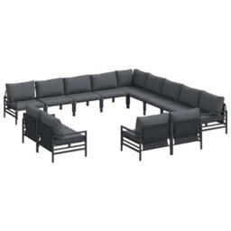 Berkfield Modern Garden Sofa Set 13 Pcs Anthracite Steel