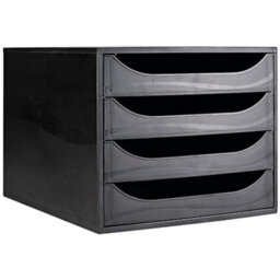 Contour Ergonomics 4 Drawer Set Black - thumbnail 2