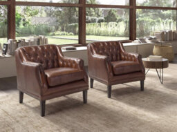 Angel Cerda Chester Armchair In Cognac Brown Leather - thumbnail 6