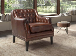 Angel Cerda Chester Armchair In Cognac Brown Leather - thumbnail 3