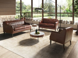 Angel Cerda Chester Armchair In Cognac Brown Leather - thumbnail 4