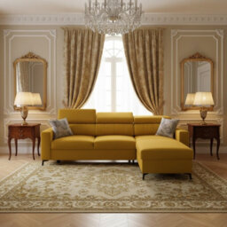 Baltico I Mini Modern Corner Sofa Bed With Adjustable Profiled Headrests  Storage Compact Fabric Lshape Settee Yellow Right - thumbnail 2