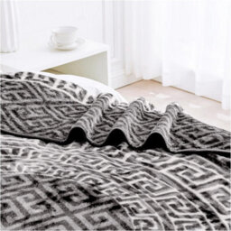 Gc Gaveno Cavailia Faux Fur Mink Apollo Greek Throw 150X200Cm Charcoal Luxury Warm Easy Care Thermal Warm & Cosy Fleece Throw - thumbnail 4
