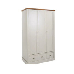 Crawford 3 Piece Bedroom Set Wardrobe 4 Drawer Chest Bedside Package Deal - thumbnail 2
