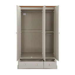 Crawford 3 Piece Bedroom Set Wardrobe 4 Drawer Chest Bedside Package Deal - thumbnail 3