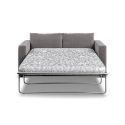 Oxford Grey Fabric 3-Seater Sofa Bed Convertible Design, Foam & Fibre Cushions, Glides For Easy Movement, Accent Pillows Included - thumbnail 7