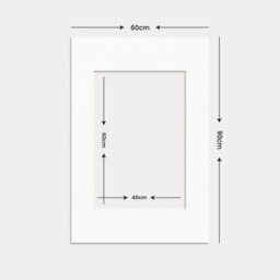 Ak Frames 90X60Cm White Picture Mounts To Fit 60X40Cm Aperture Size - Mount Board Only (No Frame Included) - thumbnail 3