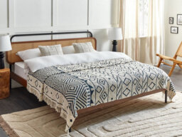 Beliani Blanket Najuy Cotton 220 X 240 Cm Beige - thumbnail 2