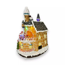 Widdop Led Gingerbread House With Rotating Characters Battery Operated 30Cm - thumbnail 9