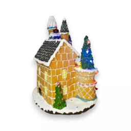 Widdop Led Gingerbread House With Rotating Characters Battery Operated 30Cm - thumbnail 8