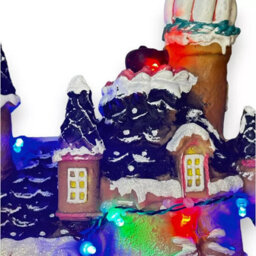 Widdop Led Gingerbread House With Rotating Characters Battery Operated 30Cm - thumbnail 6