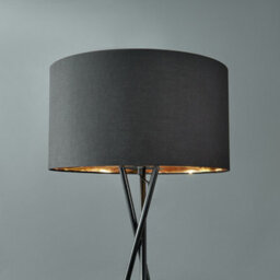 Valuelights Camden Black Tripod Floor Lamp With Black/gold Shade - thumbnail 3