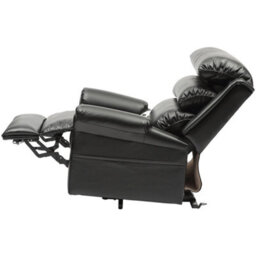 Loops Ergonomic Black Wall Hugging Rise And Recline Lounge Chair With Easy Clean Pu Leather - thumbnail 5