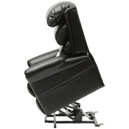 Loops Ergonomic Black Wall Hugging Rise And Recline Lounge Chair With Easy Clean Pu Leather - thumbnail 6