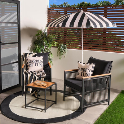 Ohs Dubai Luxe Bistro Set 2 Seater Garden Furniture Patio Table Chair - image 1