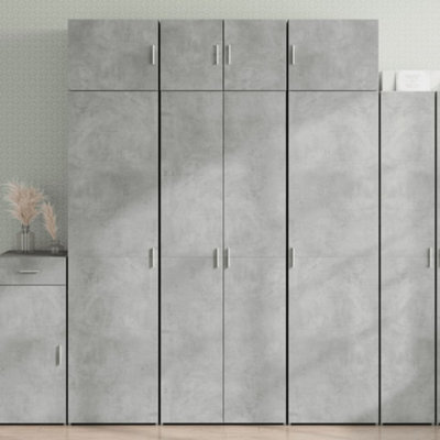 Berkfield Storage Cabinet Concrete Grey 70X42.5X225 Cm Engineered Wood - image 1
