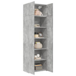Berkfield Storage Cabinet Concrete Grey 70X42.5X225 Cm Engineered Wood - thumbnail 3