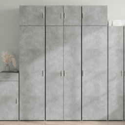 Berkfield Storage Cabinet Concrete Grey 70X42.5X225 Cm Engineered Wood - thumbnail 1