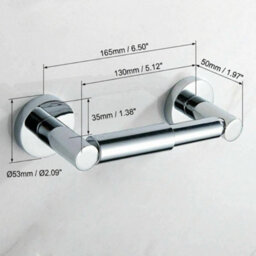 Wall Mounted Toilet Roll Holder Chrome Bathroom Tissue Paper Holder - thumbnail 2