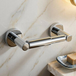 Wall Mounted Toilet Roll Holder Chrome Bathroom Tissue Paper Holder