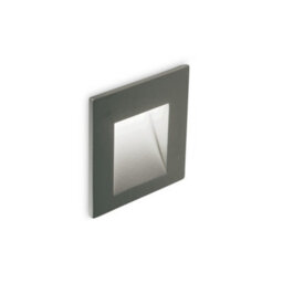 Ideal Lux Luminosa Bit Led Outdoor Square Recessed Wall Light Anthracite Ip65, 3000K