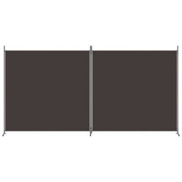 Berkfield 2-Panel Room Divider Brown 348X180 Cm Fabric - thumbnail 3