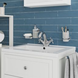 GoodHome Ormara Silver Effect Glass & Steel Wall-Mounted Soap Dispenser - thumbnail 3