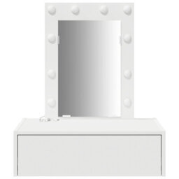 Walplus Wall Hanging Dressing Table With Led Lights - White - thumbnail 5