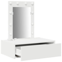 Walplus Wall Hanging Dressing Table With Led Lights - White - thumbnail 4