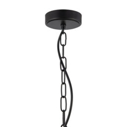 Happy Homewares Classic Lantern Pendant Ceiling Light In Matte Black With Clear Glass Sides - thumbnail 8